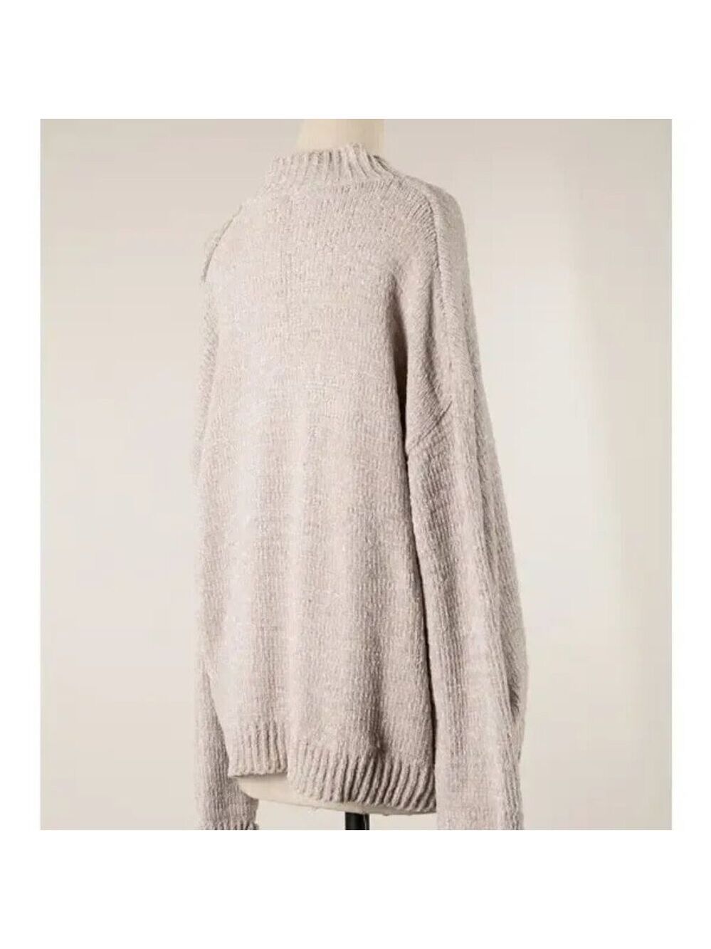 Mock Neck Open Shoulder Sweater - Picture 7 of 8